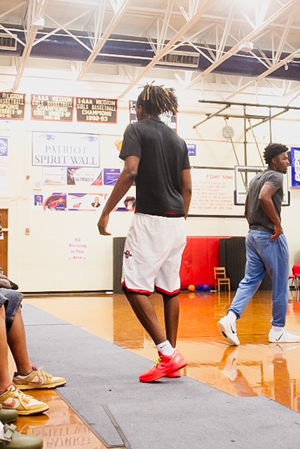 Player working through floor reps